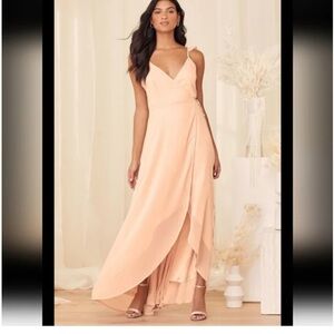 Lulu's Peach High Low Dress